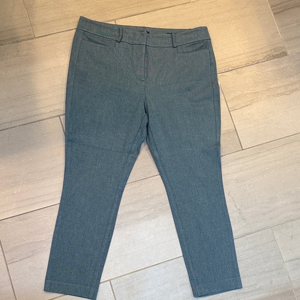 LOFT Green/Blue Skinny Trousers